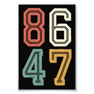 Vintage Classic 86 47 Anti Trump 2024 Impeach  Photo Print