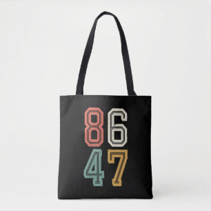 Vintage Classic 86 47 Anti Trump 2024 Impeach Tote Bag