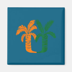 Vintage Classic 90's Miami Palm Design Magnet