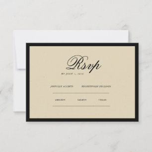 Vintage Classic Aesthetic RSVP Card