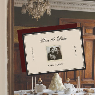 Vintage Classic Aesthetic Save the Date