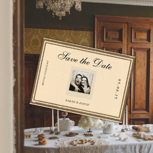Vintage Classic Aesthetic Save the Date