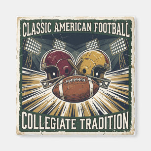 Vintage Classic American Football Design Magnet