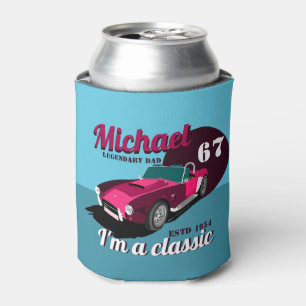 Vintage classic antique car legendary dad name can cooler