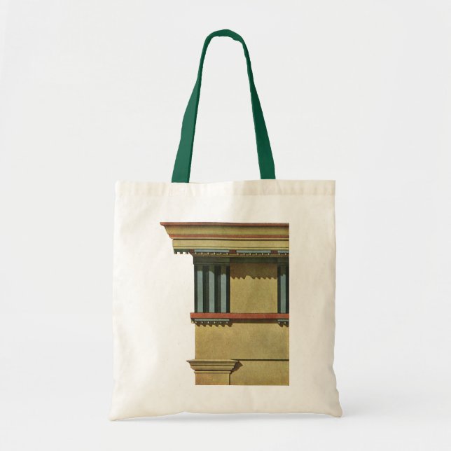 Vintage Classic Architecture, Temple Entablature Tote Bag (Front)