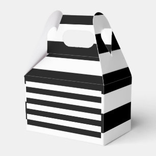 Vintage Classic black & white stripes Favour Box