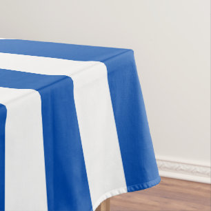 Vintage Classic Blue & White Stripes Tablecloth