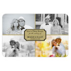 Vintage Classic Bookplate Four Photo Save The Date