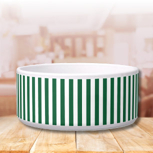 Vintage Classic Bottle Green & White Stripes