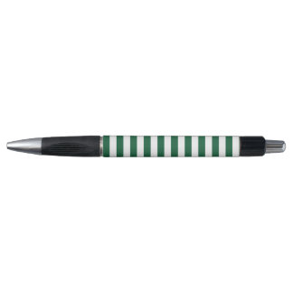 Vintage Classic Bottle Green & White Stripes