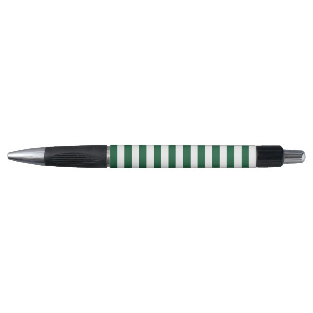 Vintage Classic Bottle Green & White Stripes (Front)