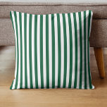 Vintage Classic Bottle Green & White Stripes Cushion<br><div class="desc">The Bottle Green & White stripes pattern is a pattern from the past, chraacterised by parallel Bottle Green & White stripes of various widths that are repeated throughout the pattern. This pattern refers to the classic style and is chraacterised by subtlety and elegance. Bottle Green & White colours are subdued,...</div>