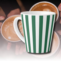 Vintage Classic Bottle Green & White Stripes