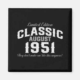 Vintage Classic Car 1951 70th Birthday Magnet