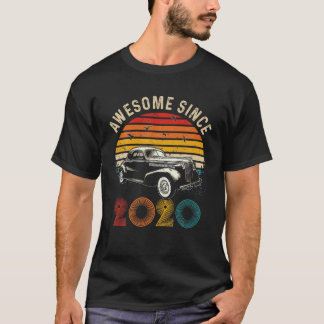 Vintage Classic Car 3Rd Birthday Awesome Since 202 T-Shirt
