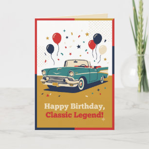 Vintage Classic Car Birthday Card   Classic Legend