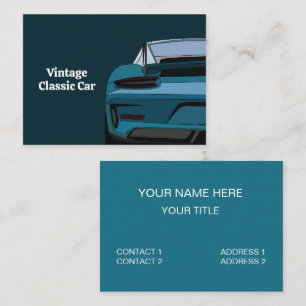 Vintage Classic Car Business Card