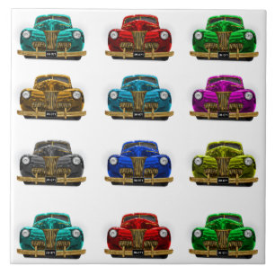 Vintage classic car ceramic tile