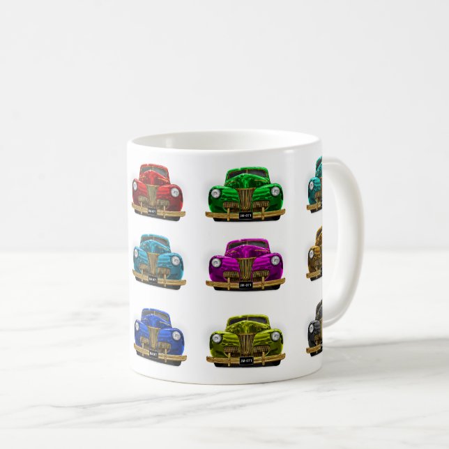 Vintage classic car coffee mug (Front Right)