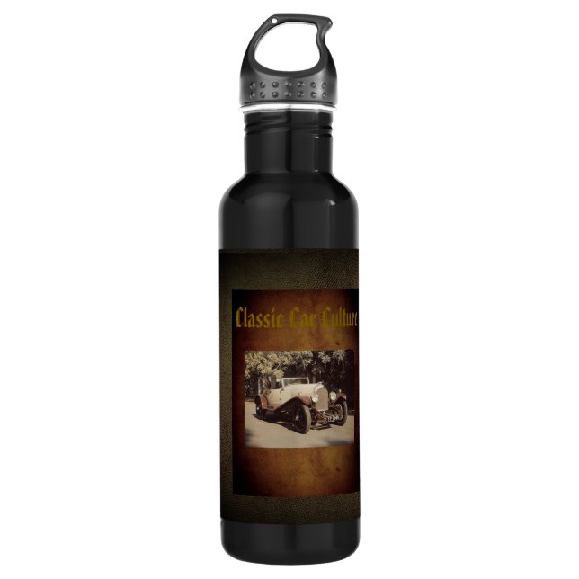 Vintage, Classic Car Culture,Water Bottle (Front)