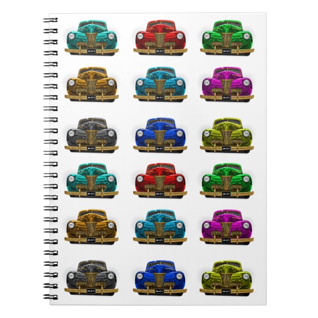 Vintage classic car notebook (Front)