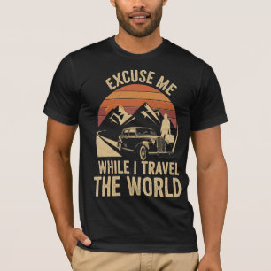 Vintage Classic Car Travel The World Adventure T-Shirt