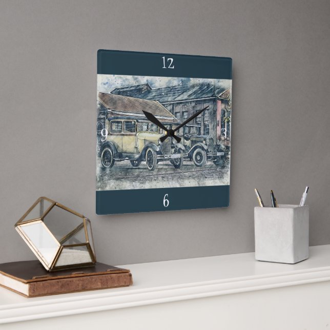 Vintage Classic Car Wall Clock (Office)