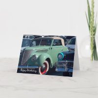 Vintage Classic Cars Birthday Card