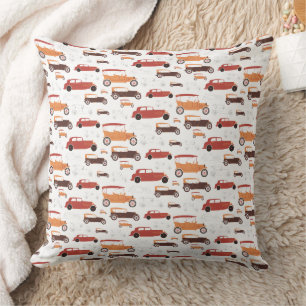 Vintage Classic Cars Pattern Cushion