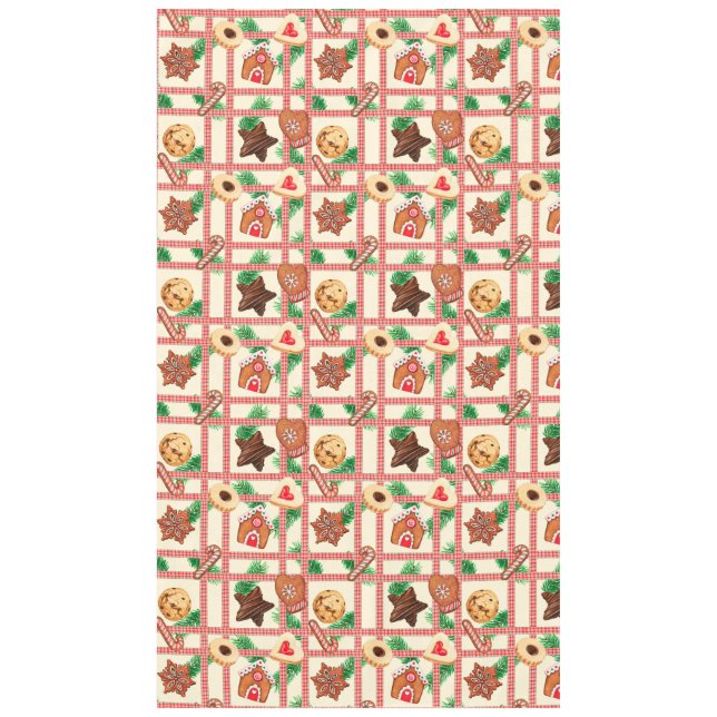 Vintage classic Christmas gingerbread cookies  Tablecloth (Front)