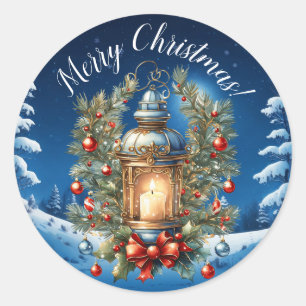 Vintage Classic Christmas I Round Sticker