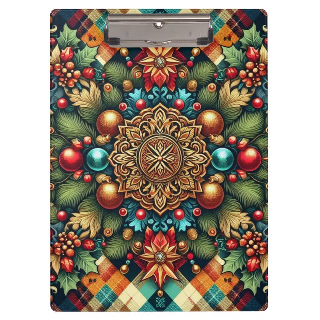 Vintage/Classic colourful Christmas Clipboard (Front)
