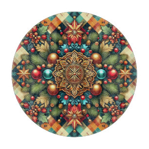 Vintage/Classic colourful Christmas Cutting Board