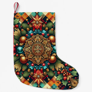 Vintage/Classic colourful Christmas Small Christmas Stocking