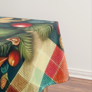 Vintage/Classic colourful Christmas Tablecloth
