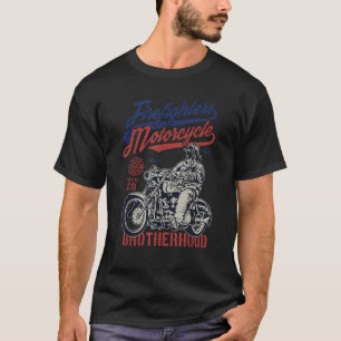 Vintage Classic Firefighter Motorcycle Bond Biker  T-Shirt
