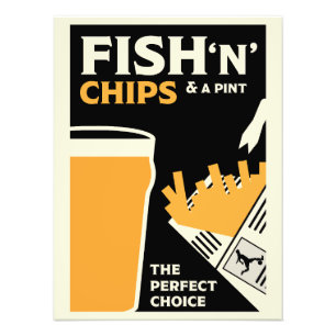 Vintage Classic Fish And Chips       Photo Print