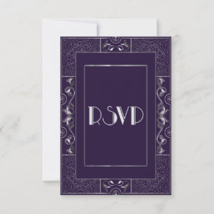 Vintage Classic Gatsby Style  RSVP Manuela 2 Card