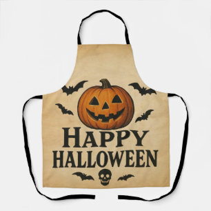 Vintage/classic Happy Halloween jack-o-lantern Apron