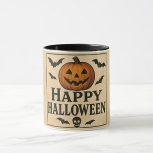 Vintage/classic Happy Halloween jack-o-lantern Mug