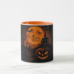 Vintage, classic Happy Halloween pumpkin Mug
