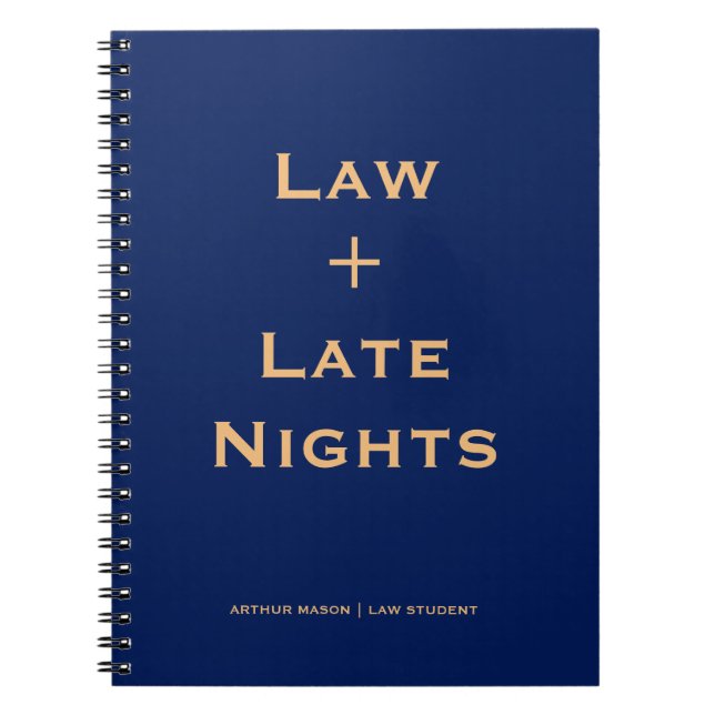 Vintage Classic Journal Blue Law Student Notebook (Front)