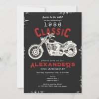 Vintage Classic Motorcycle Biker 40th Birthday