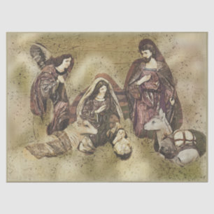 Vintage Classic Nativity Traditional Tissue Paper