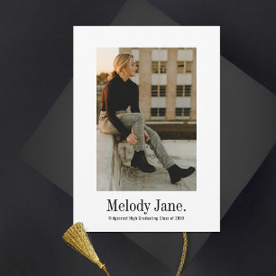 Vintage Classic Photo Graduation Announcement