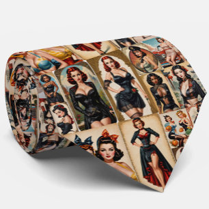 Vintage Classic Pin-up Girls Collection Design Tie