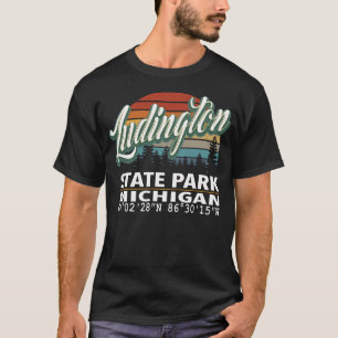 Vintage Classic Retro Colour Ludington State Park T-Shirt