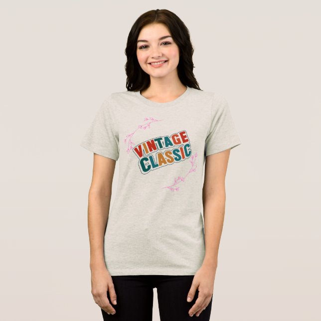 "Vintage Classic Tee" Tri-Blend Shirt (Front Full)
