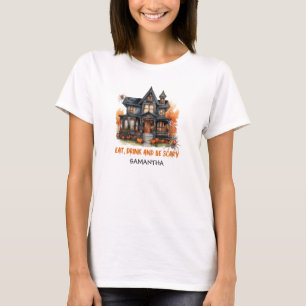 Vintage classic tradition Halloween haunted house T-Shirt