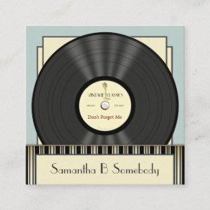 Vintage Classic Vinyl Record Square Business Card